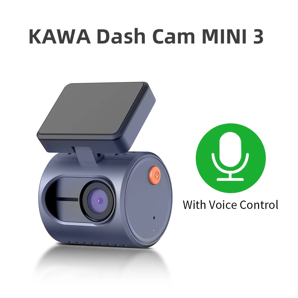 2K Dash Camera - KAWA MINI 3 with Night Vision WiFi Voice Control and Emergency Recording - ZOOMNSTORE