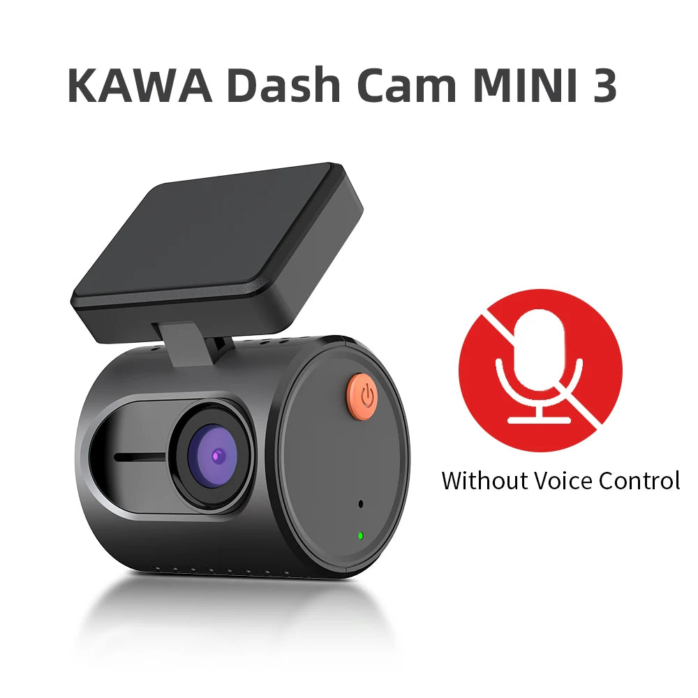 2K Dash Camera - KAWA MINI 3 with Night Vision WiFi Voice Control and Emergency Recording - ZOOMNSTORE