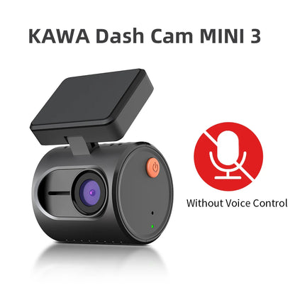 2K Dash Camera - KAWA MINI 3 with Night Vision WiFi Voice Control and Emergency Recording - ZOOMNSTORE