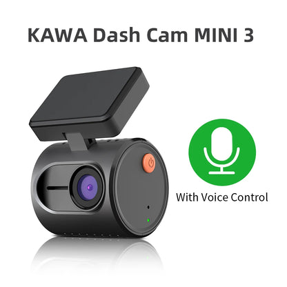 2K Dash Camera - KAWA MINI 3 with Night Vision WiFi Voice Control and Emergency Recording - ZOOMNSTORE