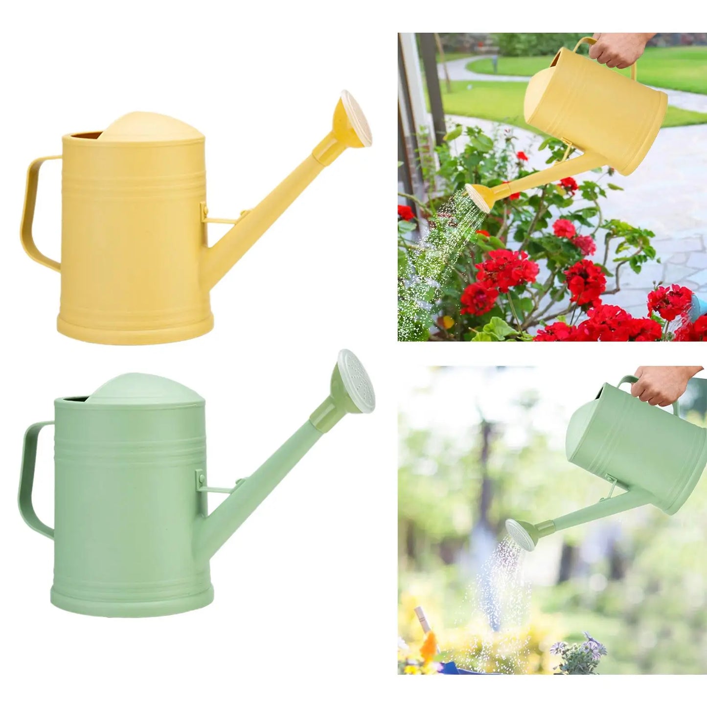 2L Watering Can Long Spout - Portable Plant Waterer with Sprinkler Head - ZOOMNSTORE