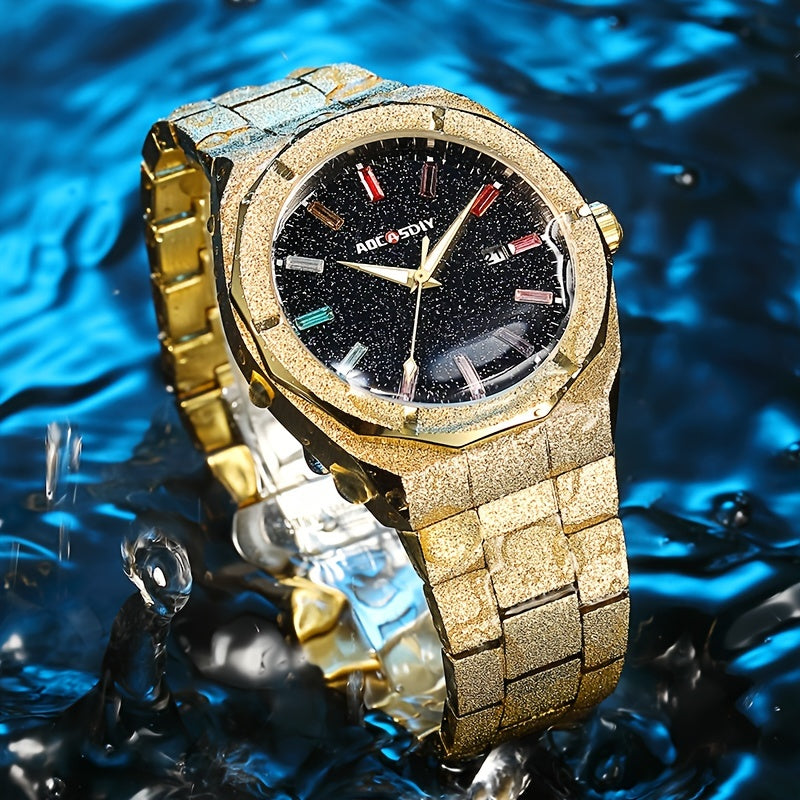 Mens Unique Calendar Watch with Night Light  Stylish Timepiece for Business - ZOOMNSTORE
