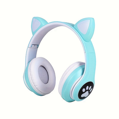 Wireless Gaming Earbuds with Cute Cat Ears - Fun Over-Ear Headphones for Kids Birthday Gift - ZOOMNSTORE