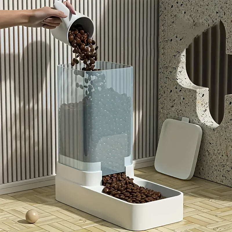 Automatic Pet Feeder  Water Dispenser Set - Non-Glass 10 Gal Capacity for Dogs  Cats - ZOOMNSTORE