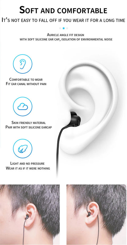 3.5mm Spring Earphones - Wired In-Ear Headphones With Heavy Bass & Extendable Cable - ZOOMNSTORE