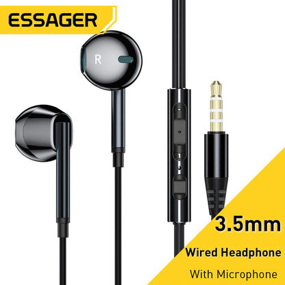 3.5mm Wired Earphones - In Ear Headphones With HD Microphone & Noise Cancelling - ZOOMNSTORE