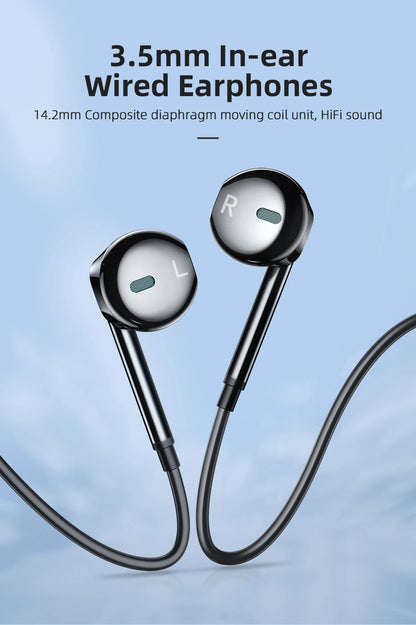 3.5mm Wired Earphones - In Ear Headphones With HD Microphone & Noise Cancelling - ZOOMNSTORE