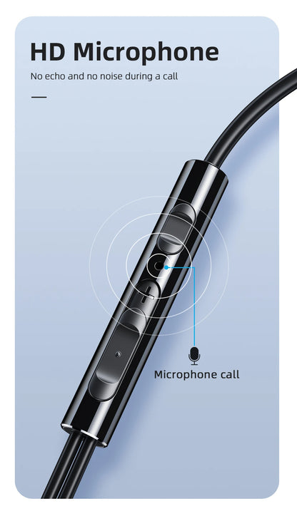 3.5mm Wired Earphones - In Ear Headphones With HD Microphone & Noise Cancelling - ZOOMNSTORE