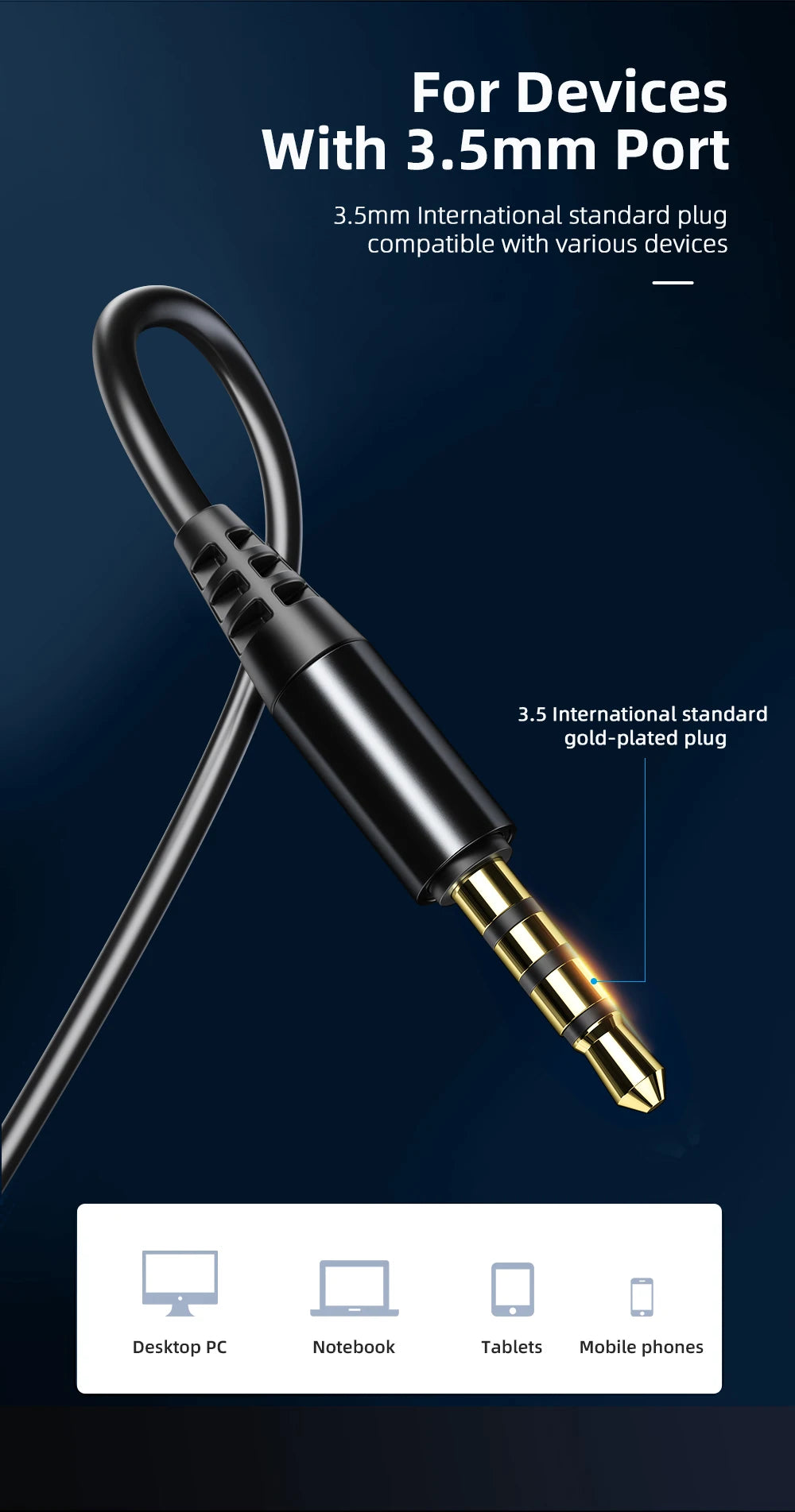 3.5mm Wired Earphones - In Ear Headphones With HD Microphone & Noise Cancelling - ZOOMNSTORE