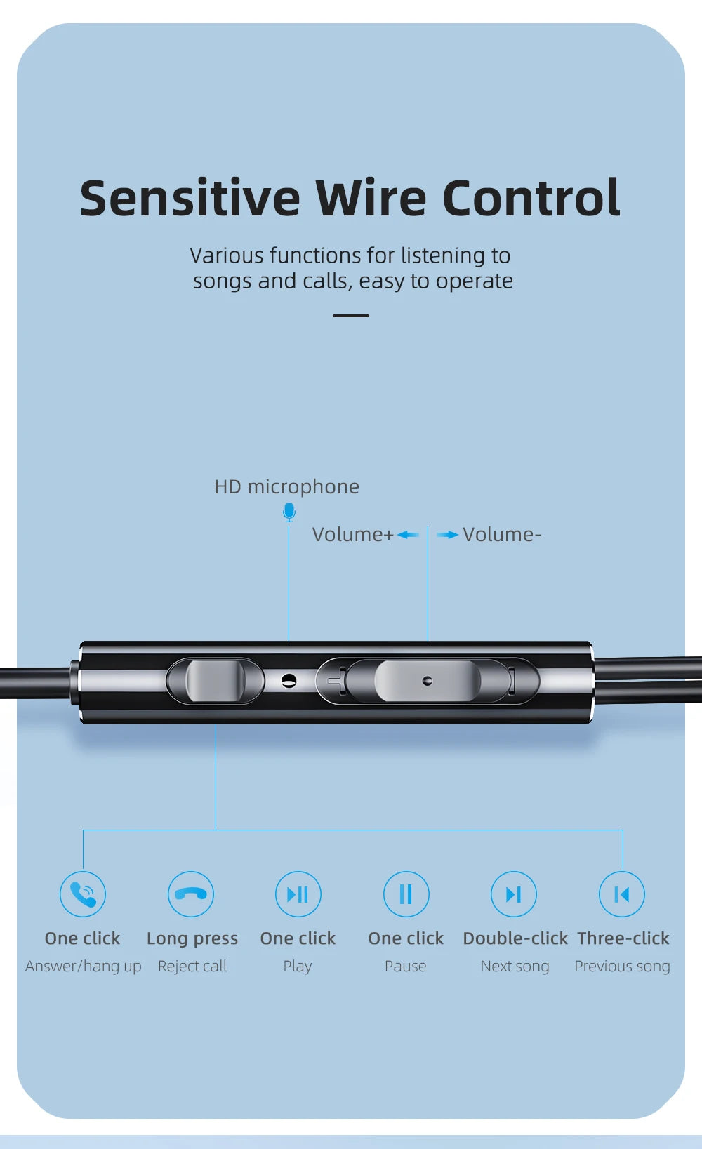 3.5mm Wired Earphones - In Ear Headphones With HD Microphone & Noise Cancelling - ZOOMNSTORE