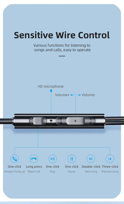 3.5mm Wired Earphones - In Ear Headphones With HD Microphone & Noise Cancelling - ZOOMNSTORE