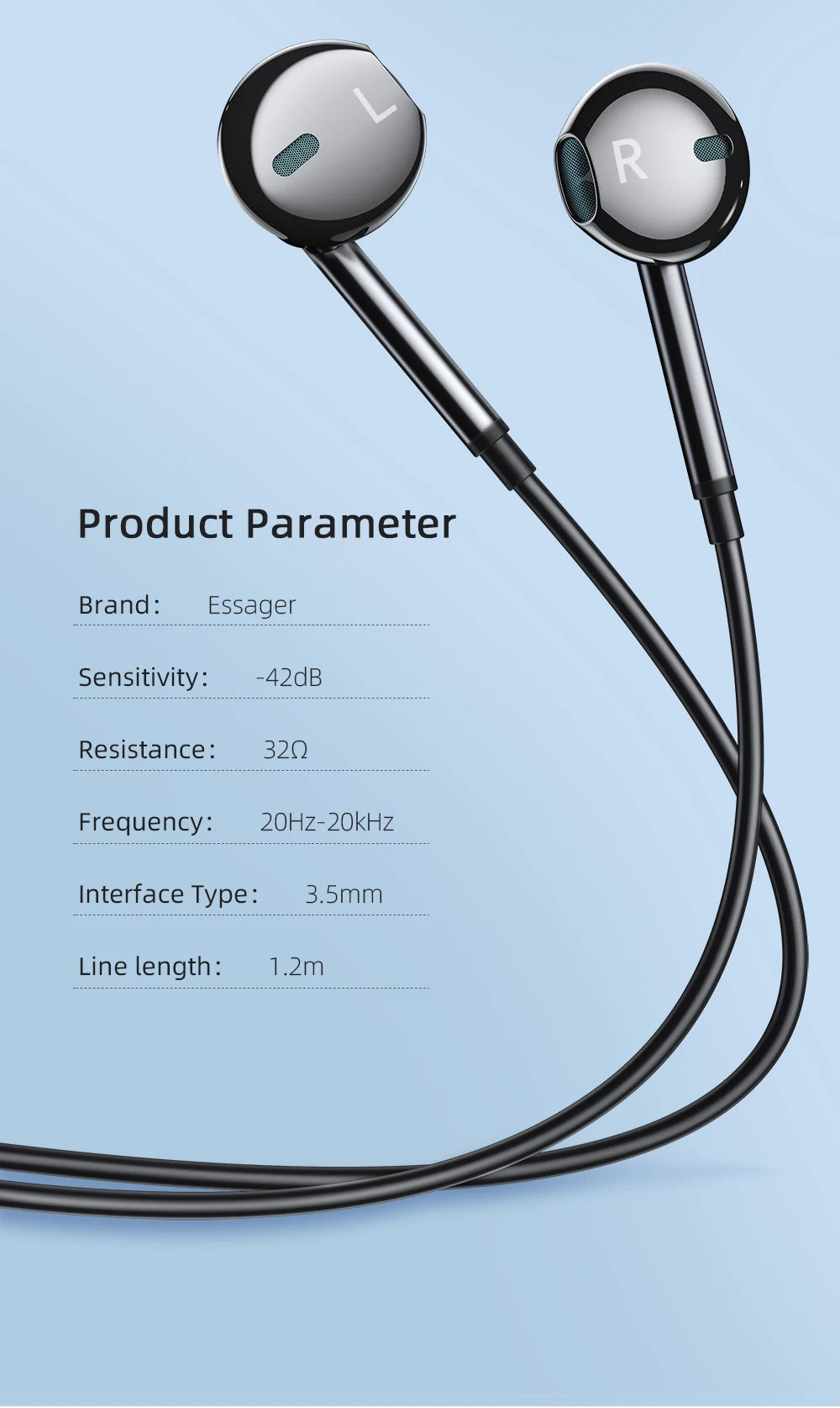 3.5mm Wired Earphones - In Ear Headphones With HD Microphone & Noise Cancelling - ZOOMNSTORE