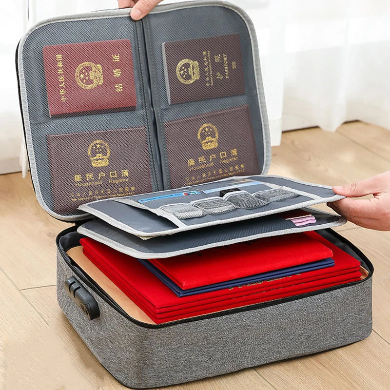 3-Layer Document Organizer - Briefcase Folder Holder for Men  Women - ZOOMNSTORE