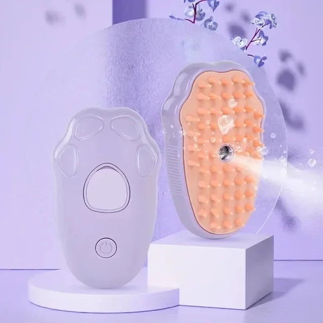 3-in-1 Electric Cat Brush with Spray - Comb Massage and Hair Remover Tool - ZOOMNSTORE