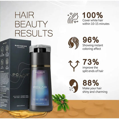 3-in-1 Hair Dye Shampoo - Quick Color  Nourishing Blackening Shampoo for White Hair - ZOOMNSTORE
