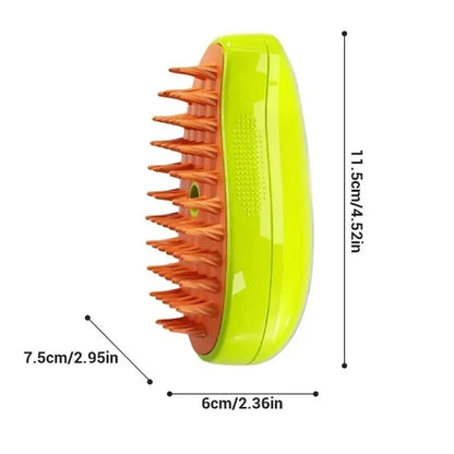 3-in-1 Pet Grooming Brush - Electric Steam Comb with Spray  Massage for Cats and Dogs - ZOOMNSTORE