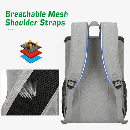 30L Insulated Cooler Backpack - Leakproof Lunch Bag for Camping Hiking Picnics Beach - ZOOMNSTORE
