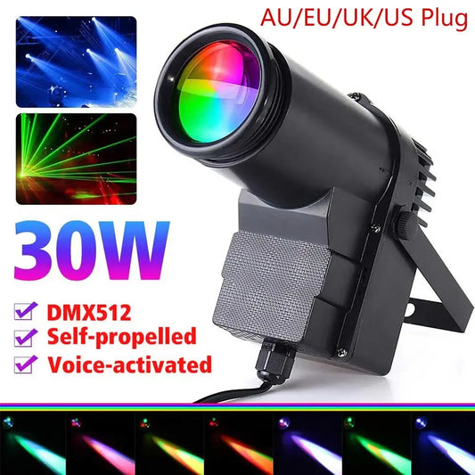 30W Mini RGBW LED Pinspot Light - DMX512 Disco Stage Light for DJ  Party - ZOOMNSTORE