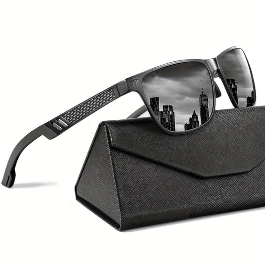 Mens Polarized Full Frame Sunglasses - Deluxe Aluminum Magnesium Fishing Golf Gift - ZOOMNSTORE