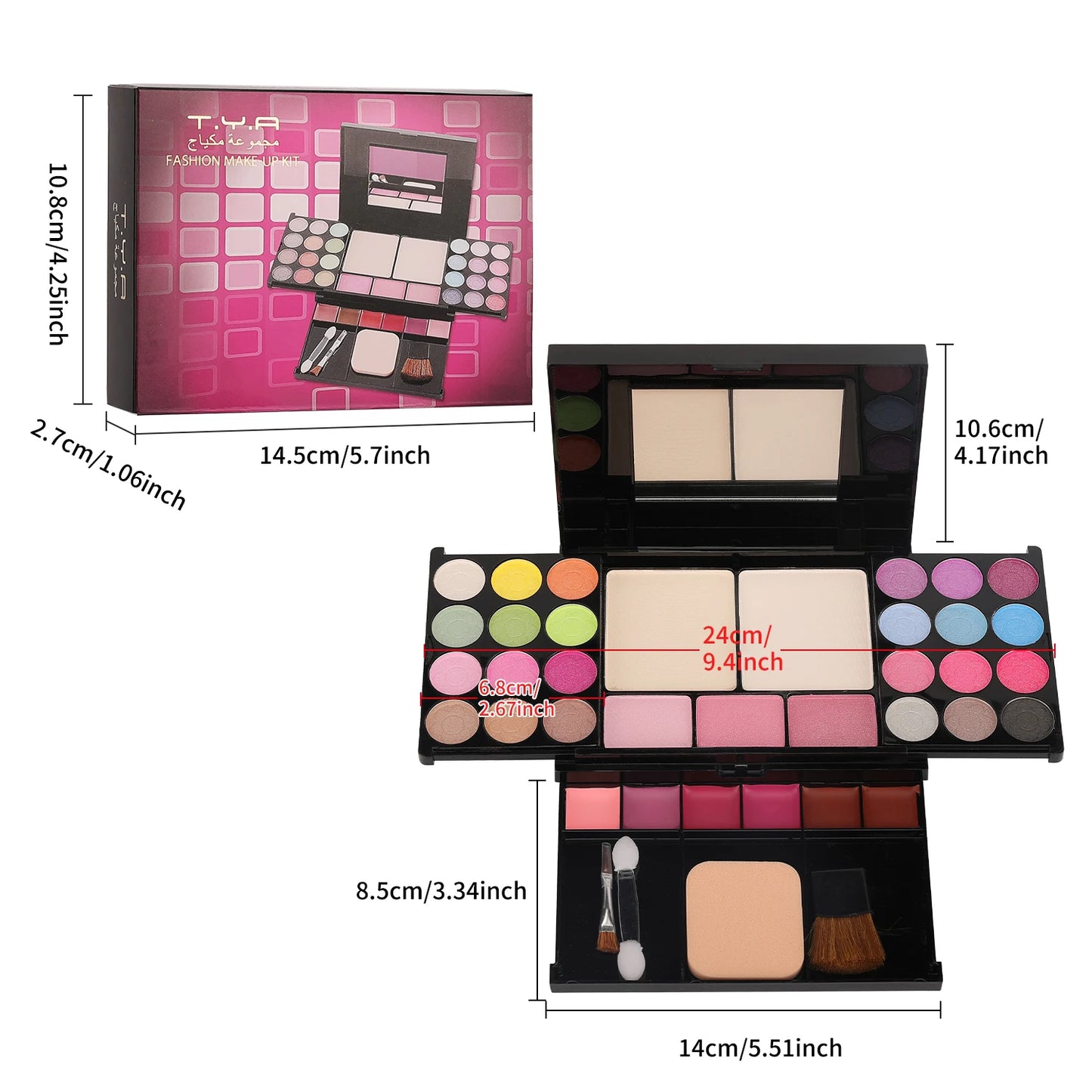 35 Color Pearl Eye Shadow Palette - Nude Makeup Set for Women - ZOOMNSTORE