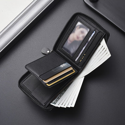 Large Capacity Mens Wallet - Short Design with Multiple Card Slots - ZOOMNSTORE