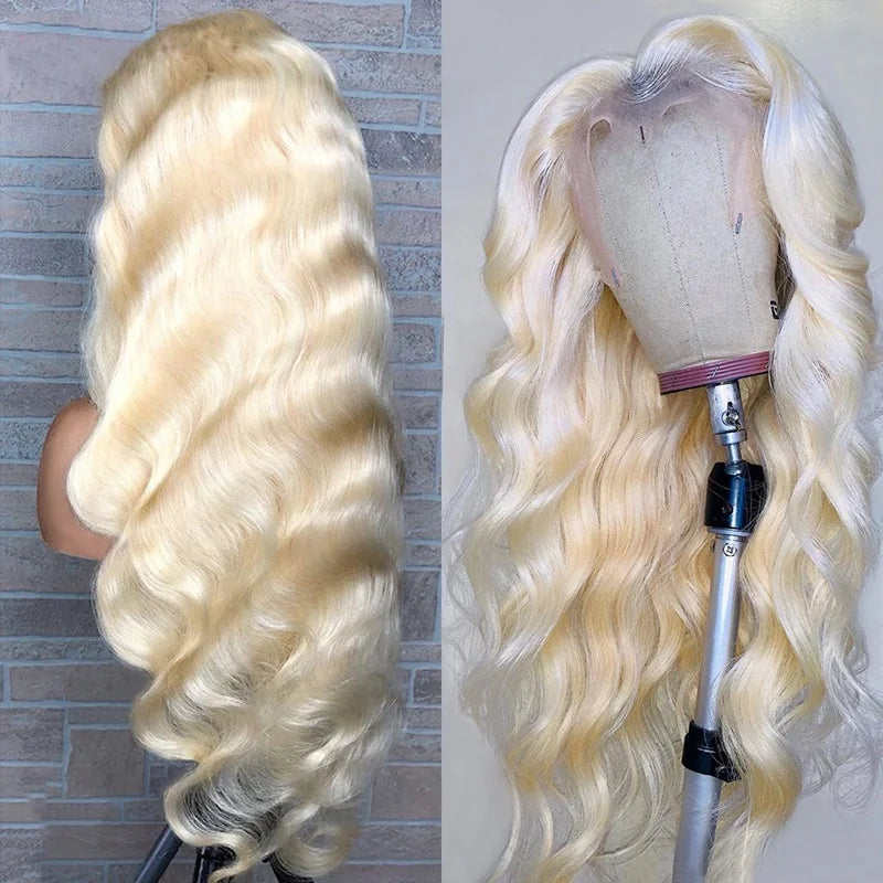 360 Lace Frontal Wig - 13x6 13x4 Body Wave Blonde Remy Human Hair, Preplucked Lace Cap - ZOOMNSTORE