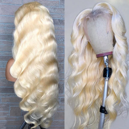 360 Lace Frontal Wig - 13x6 13x4 Body Wave Blonde Remy Human Hair, Preplucked Lace Cap - ZOOMNSTORE