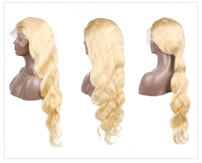 360 Lace Frontal Wig - 13x6 13x4 Body Wave Blonde Remy Human Hair, Preplucked Lace Cap - ZOOMNSTORE