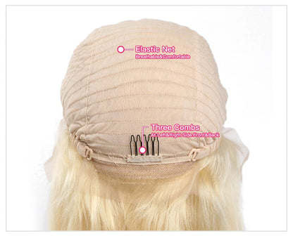 360 Lace Frontal Wig - 13x6 13x4 Body Wave Blonde Remy Human Hair, Preplucked Lace Cap - ZOOMNSTORE