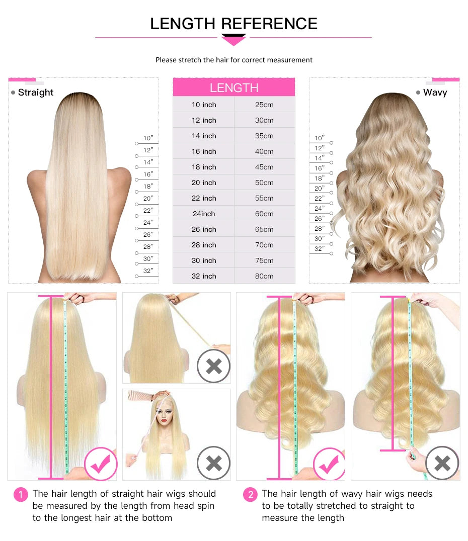360 Lace Frontal Wig - 13x6 13x4 Body Wave Blonde Remy Human Hair, Preplucked Lace Cap - ZOOMNSTORE