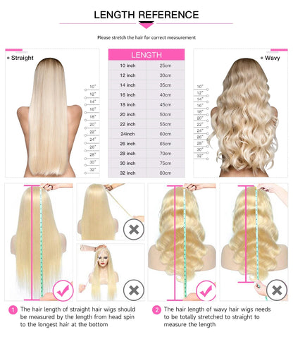 360 Lace Frontal Wig - 13x6 13x4 Body Wave Blonde Remy Human Hair, Preplucked Lace Cap - ZOOMNSTORE