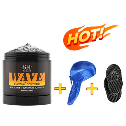 Curly Hair Cream Wave Kit - Oil-Based Pomade for 360 Waves and African Braids - ZOOMNSTORE