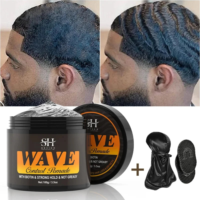 Curly Hair Cream Wave Kit - Oil-Based Pomade for 360 Waves and African Braids - ZOOMNSTORE