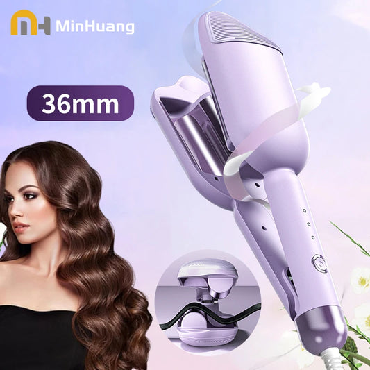 36mm Electric Hair Curler - Ceramic Curling Iron with Double Barrel for Long Lasting Curls - ZOOMNSTORE
