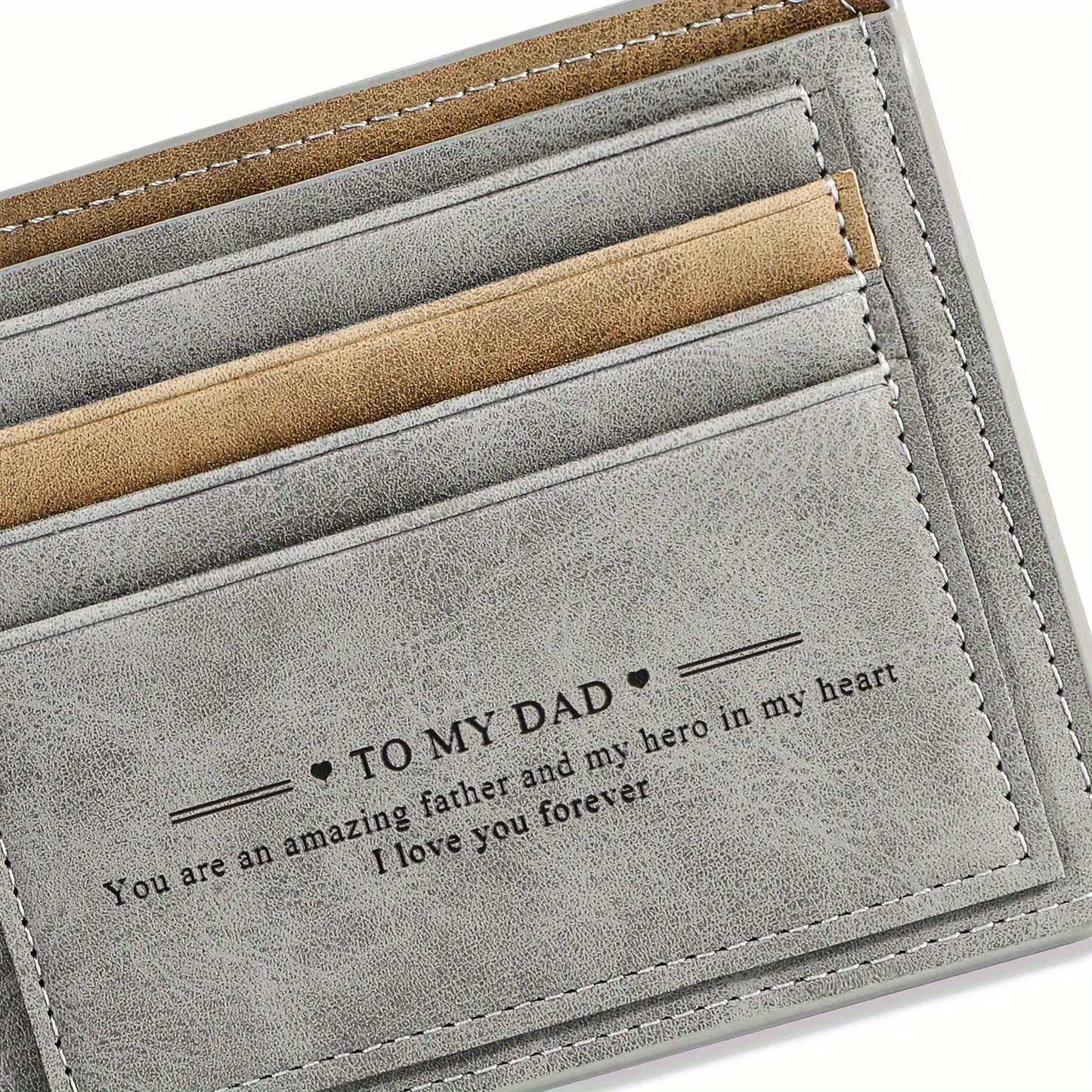 Faux Leather Bifold Wallet for Men - Gift-Ready for Fathers Day  Special Occasions - ZOOMNSTORE