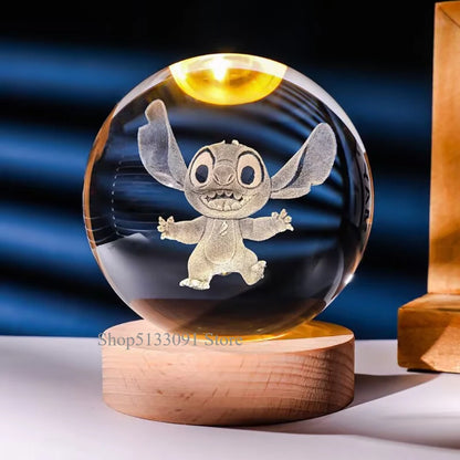 3D Crystal Night Light – Pikachu Laser Carved Lamp With Soothing Bedtime Glow - ZOOMNSTORE