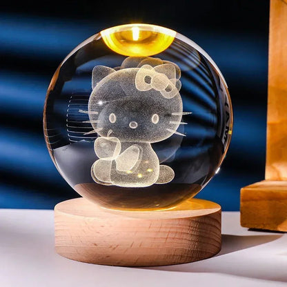 3D Crystal Night Light – Pikachu Laser Carved Lamp With Soothing Bedtime Glow - ZOOMNSTORE