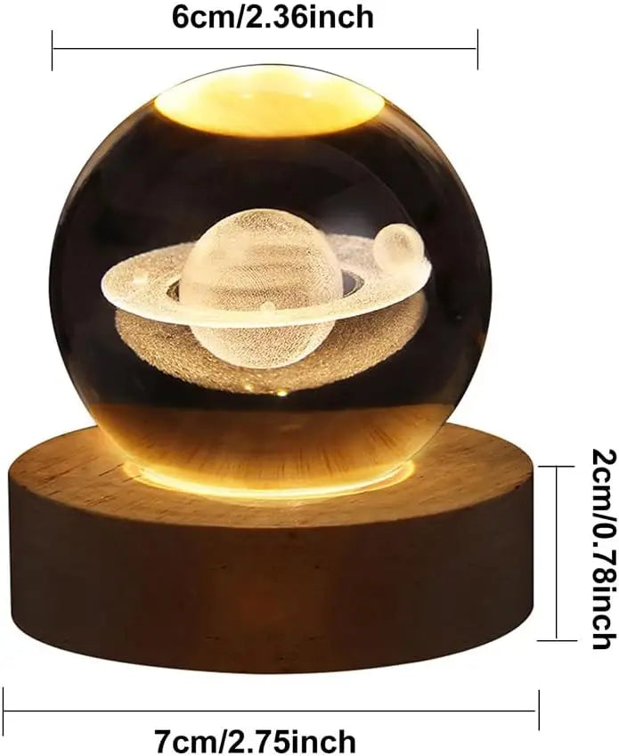 3D Crystal Night Light – Pikachu Laser Carved Lamp With Soothing Bedtime Glow - ZOOMNSTORE