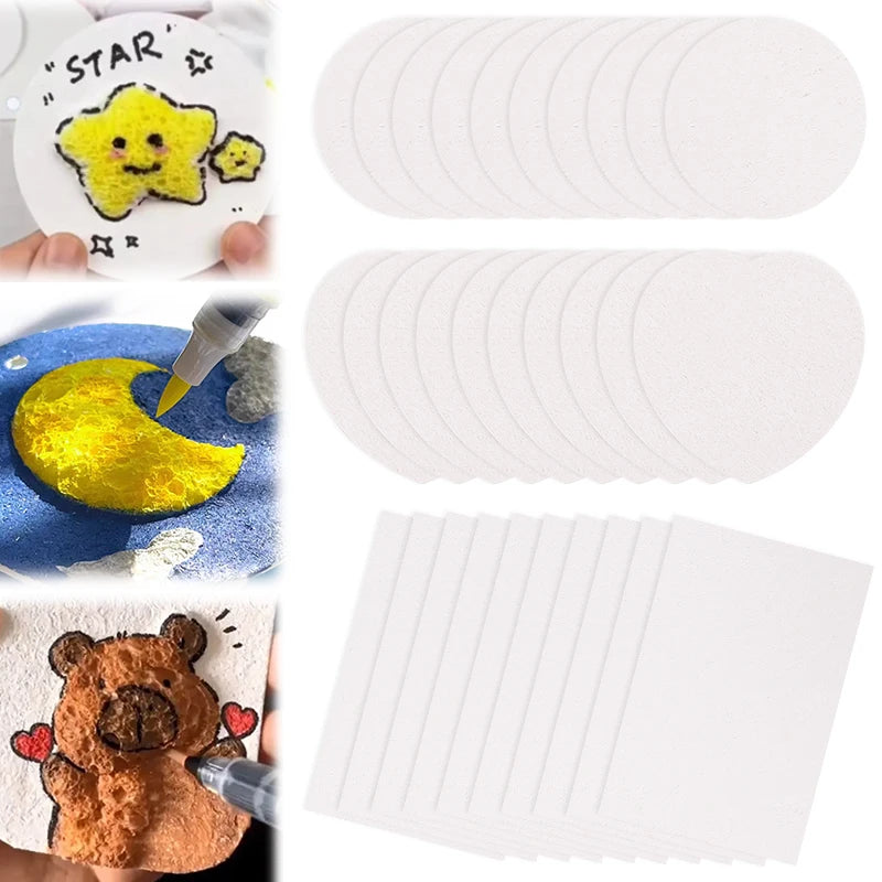 3D Drawing Magic Canvas Set - DIY Art Foam Texture with Water Brush 2636 Pcs for Kids Parties and Gifts - ZOOMNSTORE