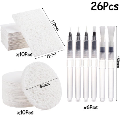 3D Drawing Magic Canvas Set - DIY Art Foam Texture with Water Brush 2636 Pcs for Kids Parties and Gifts - ZOOMNSTORE