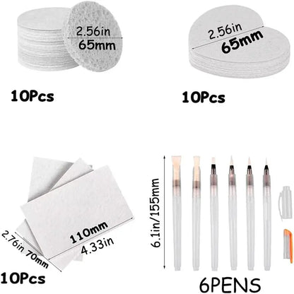 3D Drawing Magic Canvas Set - 30Pcs Kids Painting Paper with Water Brush - ZOOMNSTORE