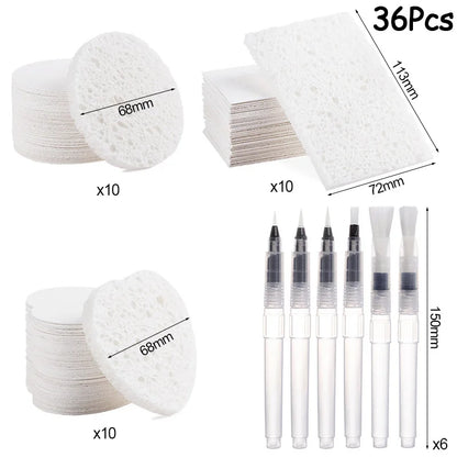 3D Drawing Magic Canvas Set - DIY Art Foam Texture with Water Brush 2636 Pcs for Kids Parties and Gifts - ZOOMNSTORE