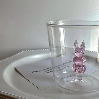 3D Glass Cup - Handmade Bubble Mug With Animal & Plant Shapes | Eco-Friendly Drinkware Gift - ZOOMNSTORE