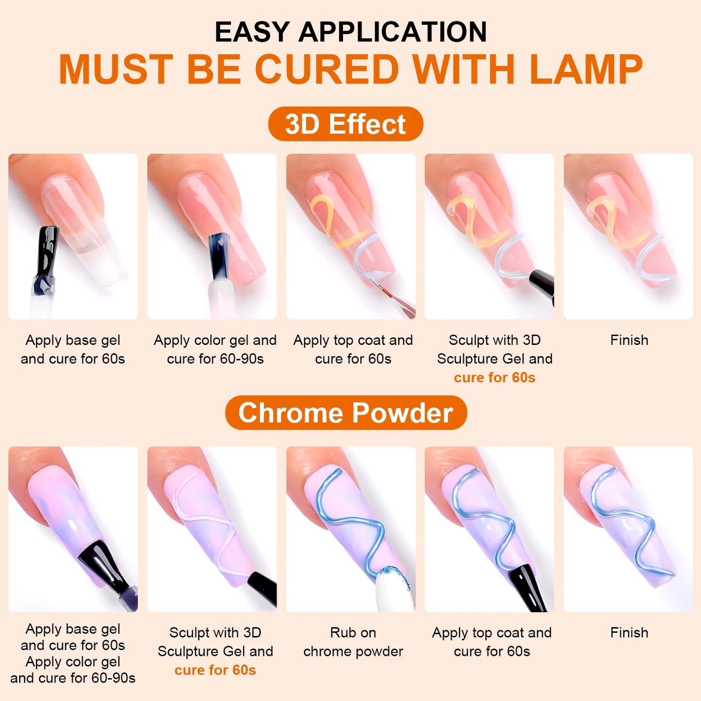 3D Nail Art Gel - Waterproof Sculpting Gel 10ml for Creative DIY Designs & Intricate Shapes - ZOOMNSTORE