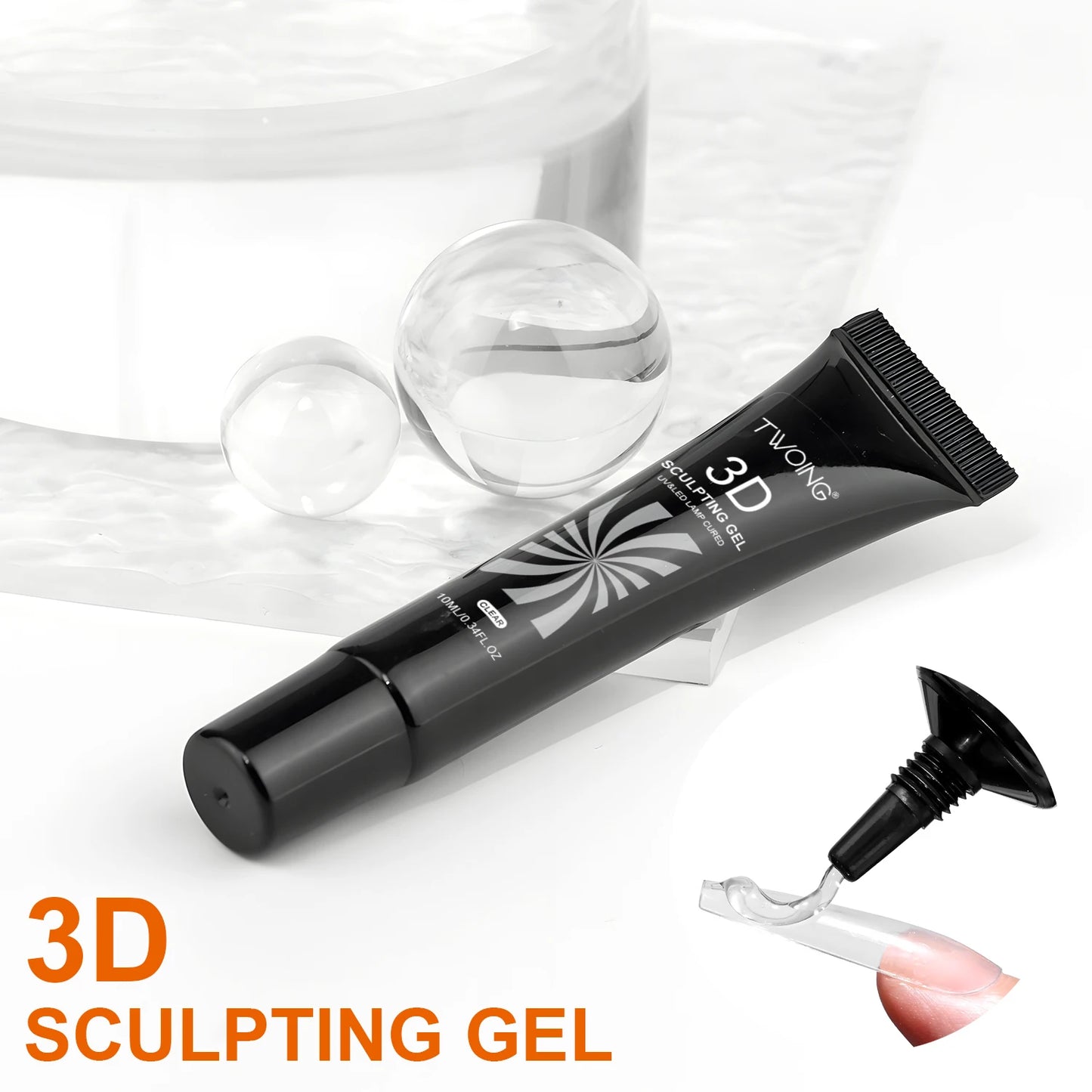 3D Nail Art Gel - Waterproof Sculpting Gel 10ml for Creative DIY Designs & Intricate Shapes - ZOOMNSTORE
