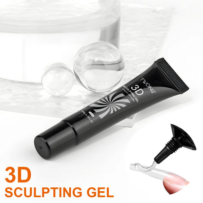 3D Nail Art Gel - Waterproof Sculpting Gel 10ml for Creative DIY Designs & Intricate Shapes - ZOOMNSTORE