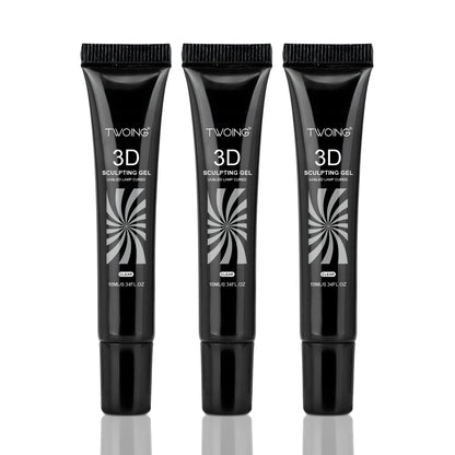 3D Nail Art Gel - Waterproof Sculpting Gel 10ml for Creative DIY Designs & Intricate Shapes - ZOOMNSTORE