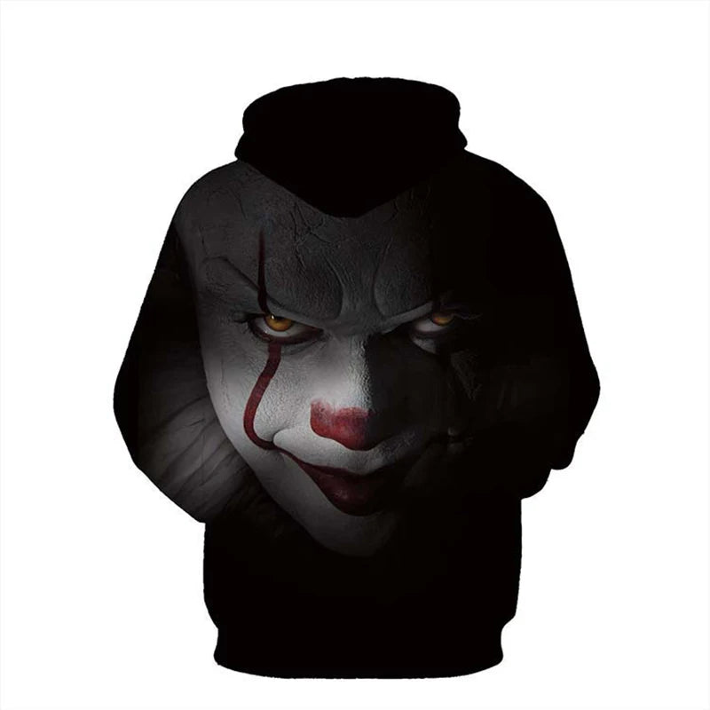3D Printed Horror Movie Hoodie - Oversized Casual Pullover for Men  Women - ZOOMNSTORE