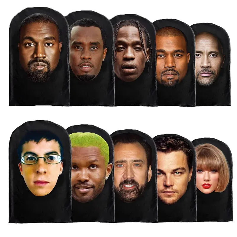 Kanye West 3D Printed Full Face Mask - Cosplay Balaclava for Halloween Role Play - ZOOMNSTORE