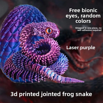 3D Printed Snake Figurine – Movable Action Figures | Flexible Posture Snake Model Toy - ZOOMNSTORE